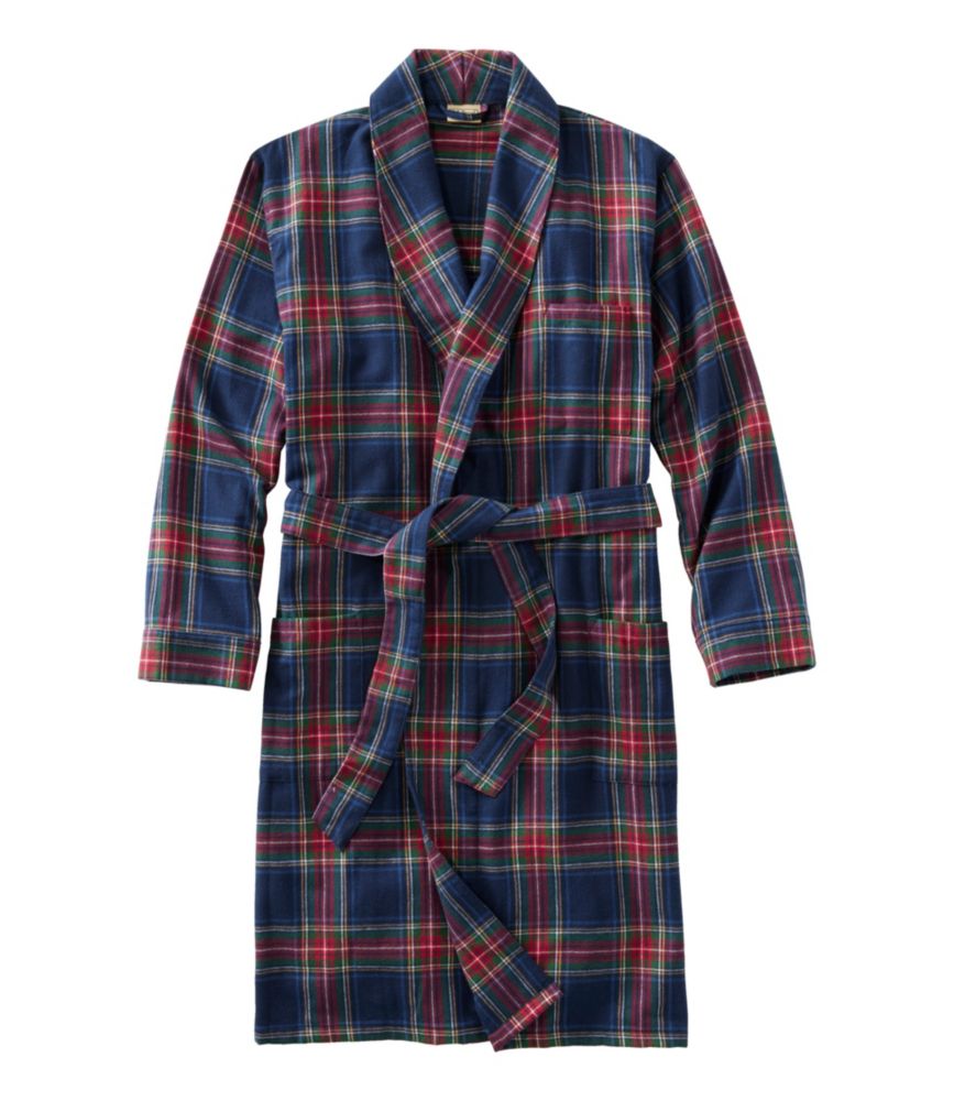 Everyday Outdoor Men s Scotch Plaid Flannel Robe for Everyday Living Travel and Outdoor Recreation