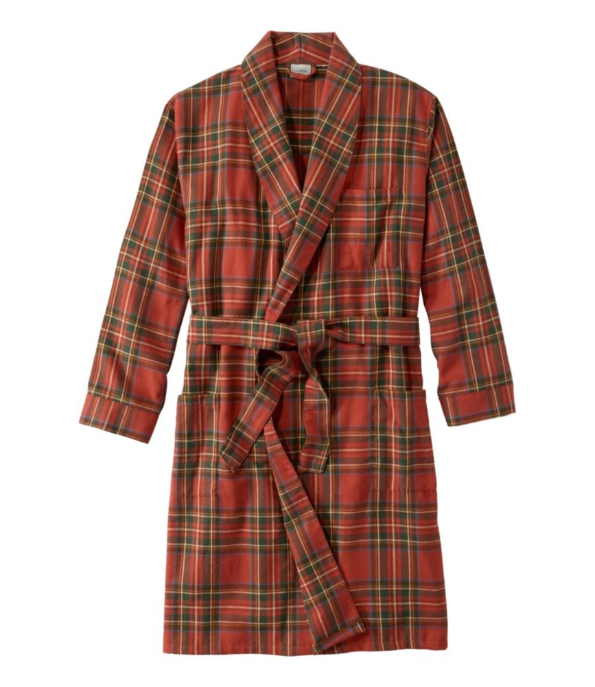 Everyday Outdoor Men s Scotch Plaid Flannel Robe for Everyday Living Travel and Outdoor Recreation