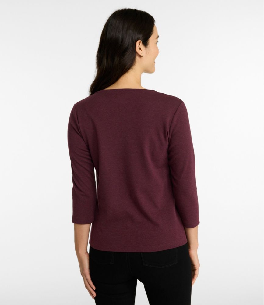 Women's L.L.Bean V-Neck, Three-Quarter-Sleeve