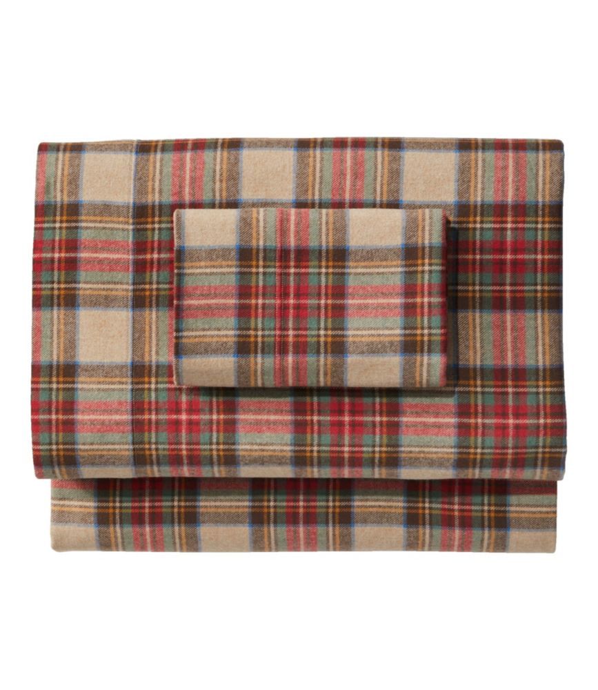 Outdoor Ready Heritage Chamois Flannel Sheet Collection, Plaid for Bedroom Entryway and Everyday Home Comfort