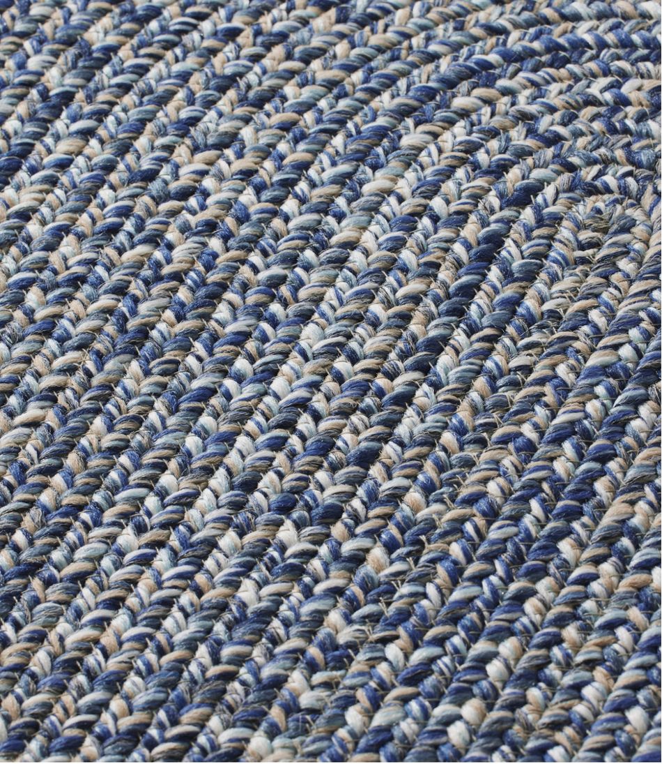 All-Weather Braided Runner, Concentric Pattern Oval