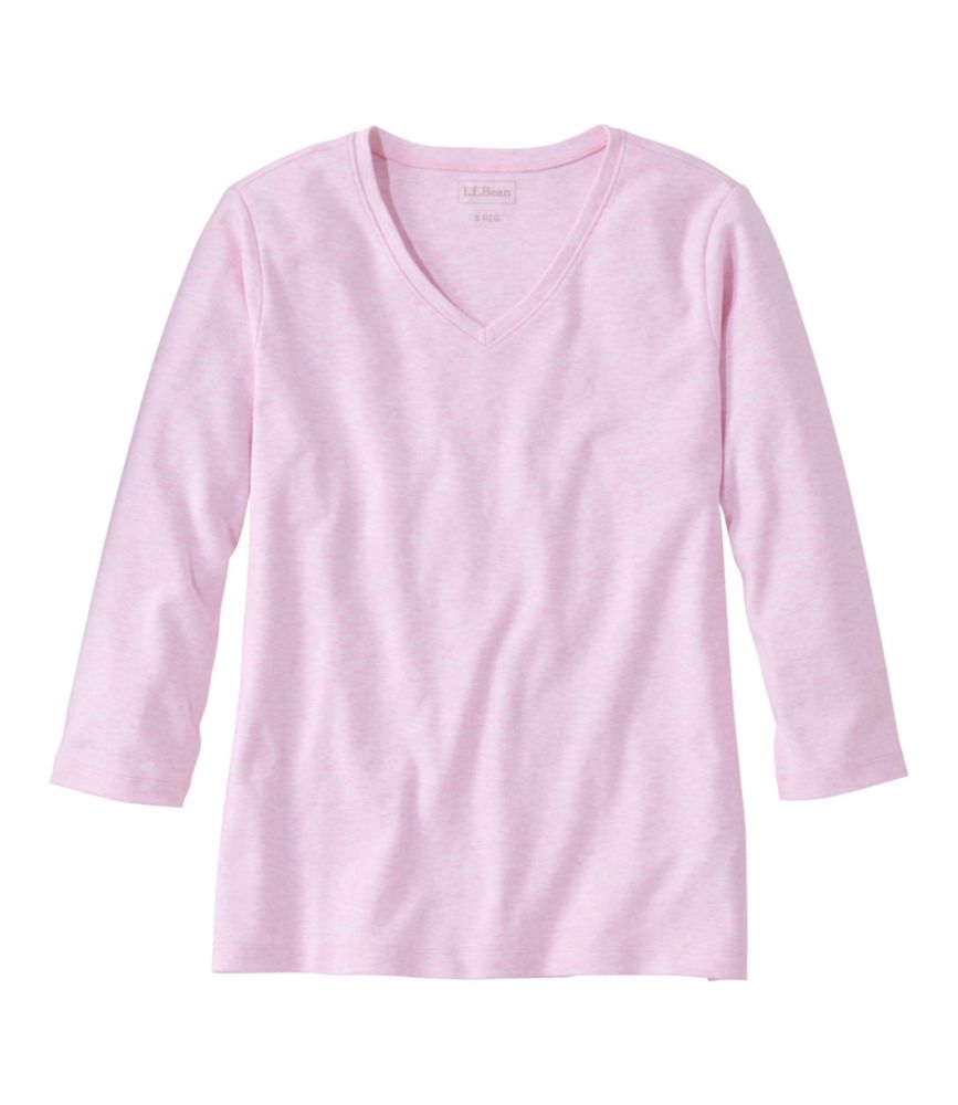 Home and Adventure Women s L.L.Bean V-Neck, Three-Quarter-Sleeve for Everyday Wear Layering Travel and Outdoor Activities