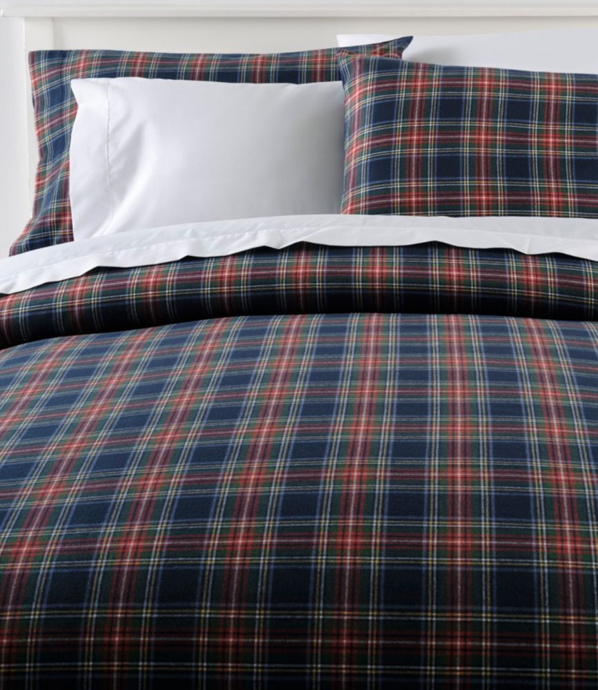Daily Lifestyle Heritage Chamois Flannel Comforter Cover Collection, Plaid for Everyday Living Travel and Outdoor Recreation