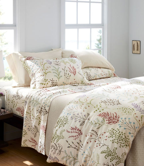 Botanical Floral Flannel Sheet Collection
