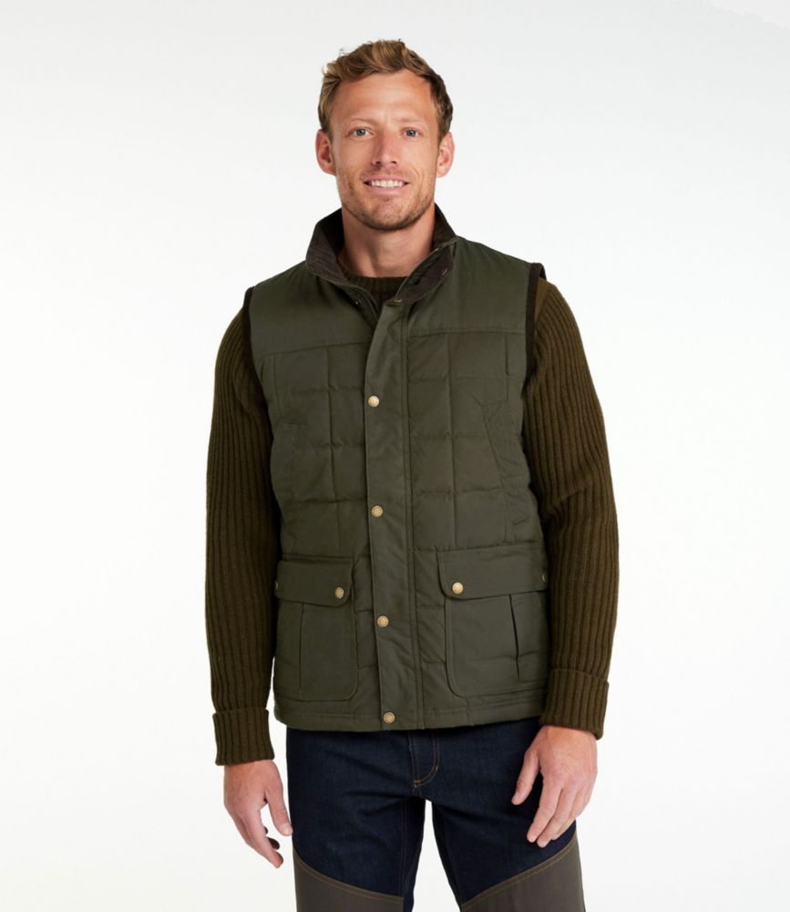 Men's L.L.Bean Upcountry Waxed Cotton Down Vest