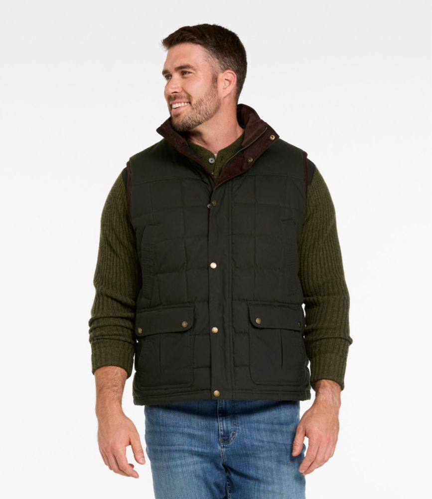 Men's L.L.Bean Upcountry Waxed Cotton Down Vest
