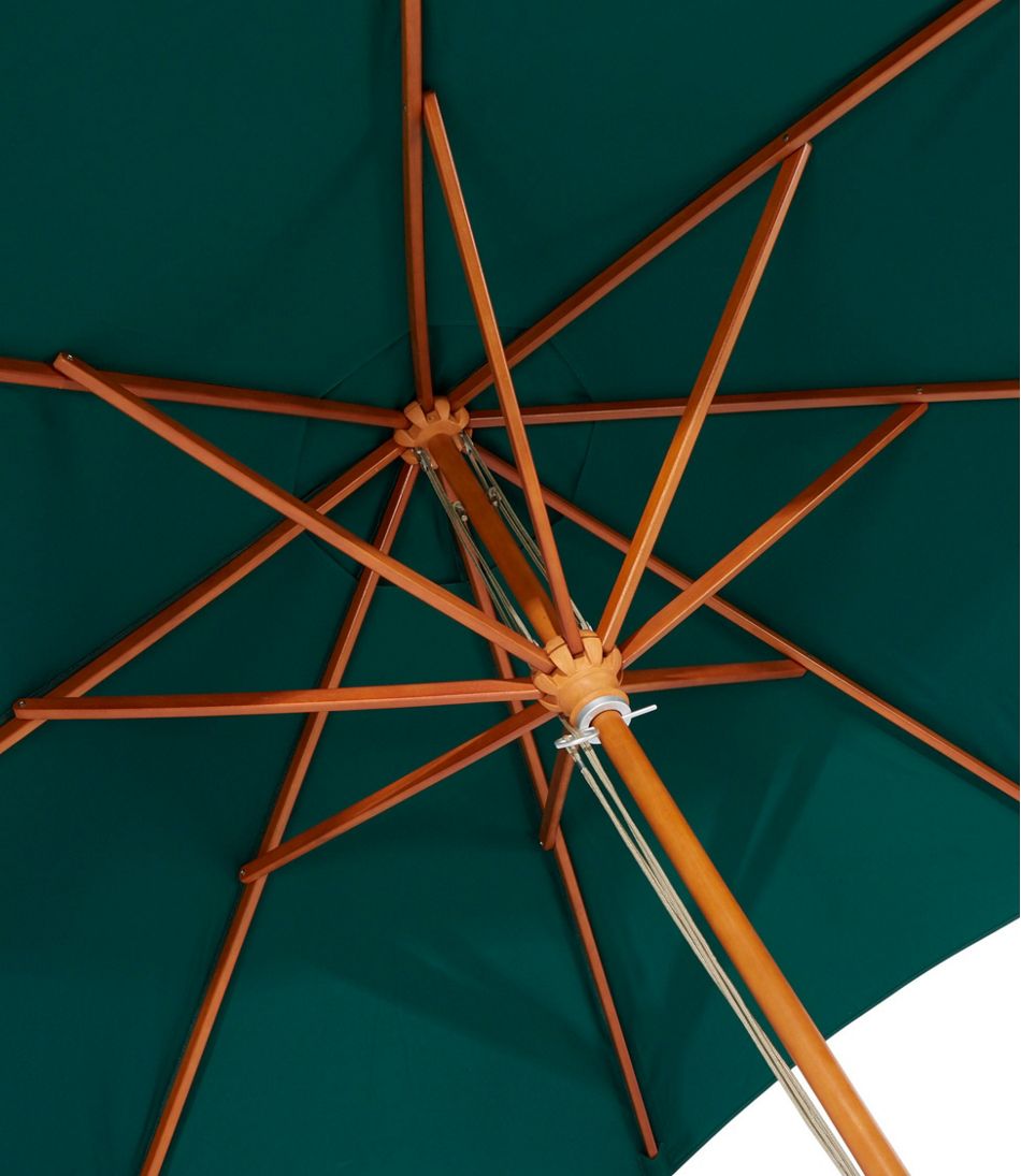 Sunbrella Market Umbrella, Wood