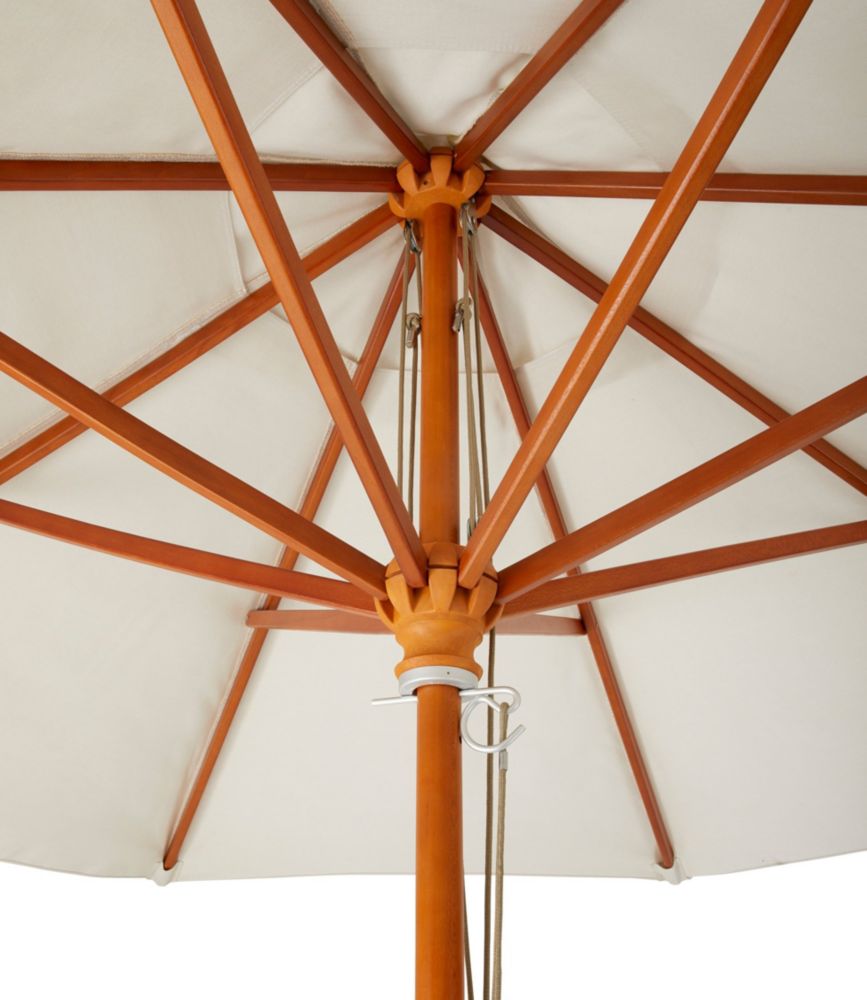 Sunbrella Market Umbrella, Wood