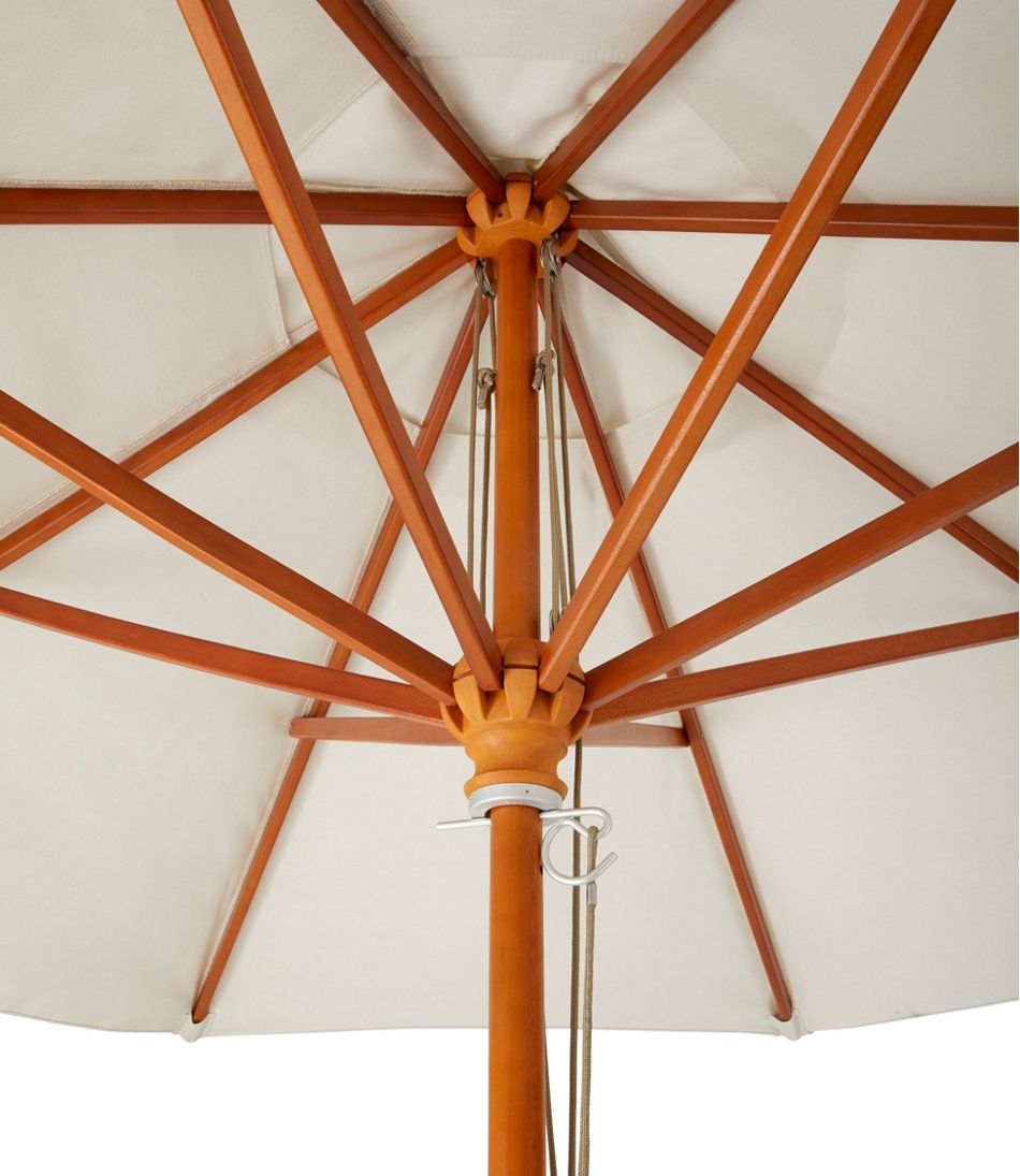 Sunbrella Market Umbrella, Wood