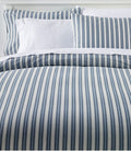 Sunwashed Percale Comforter Cover, Stripe