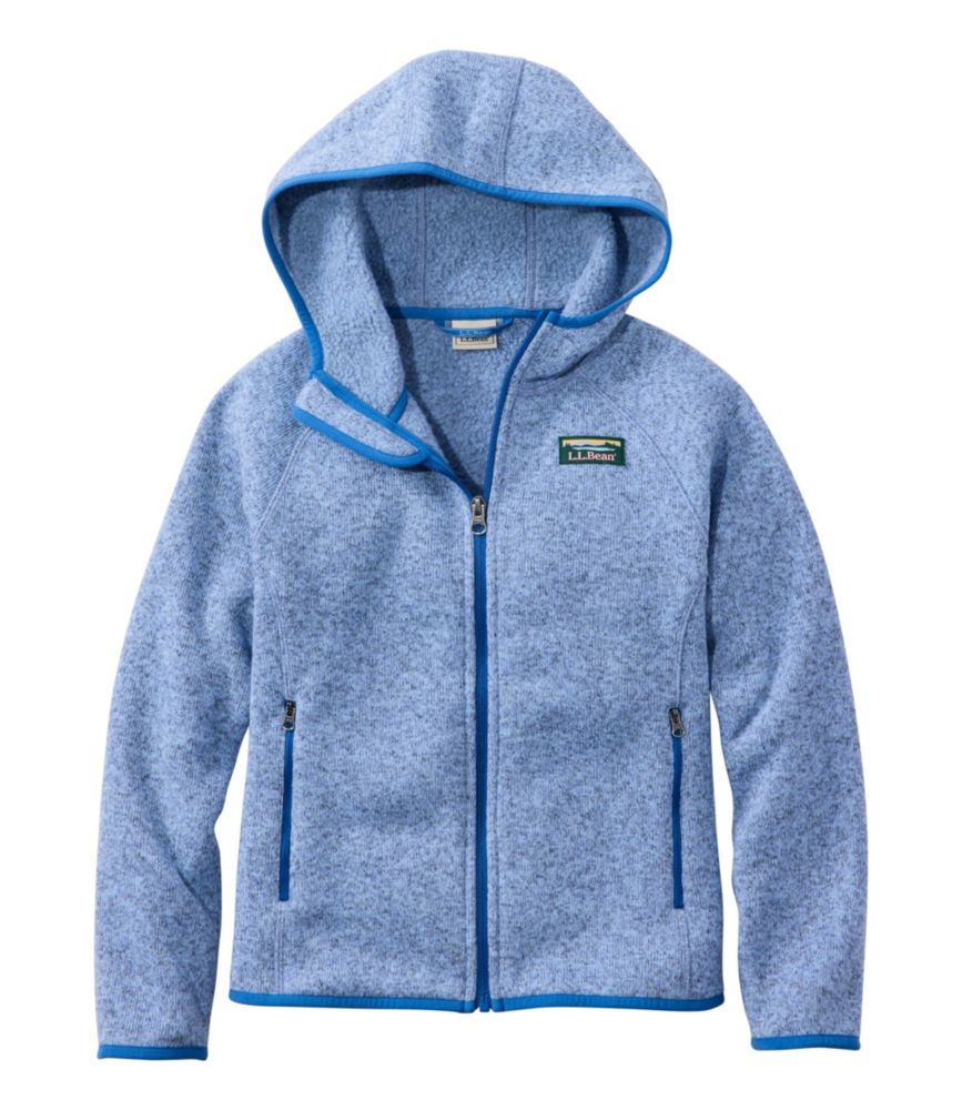 Everyday Outdoor Kids L.L.Bean Sweater Fleece, Hooded for Everyday Wear Layering Travel and Outdoor Activities