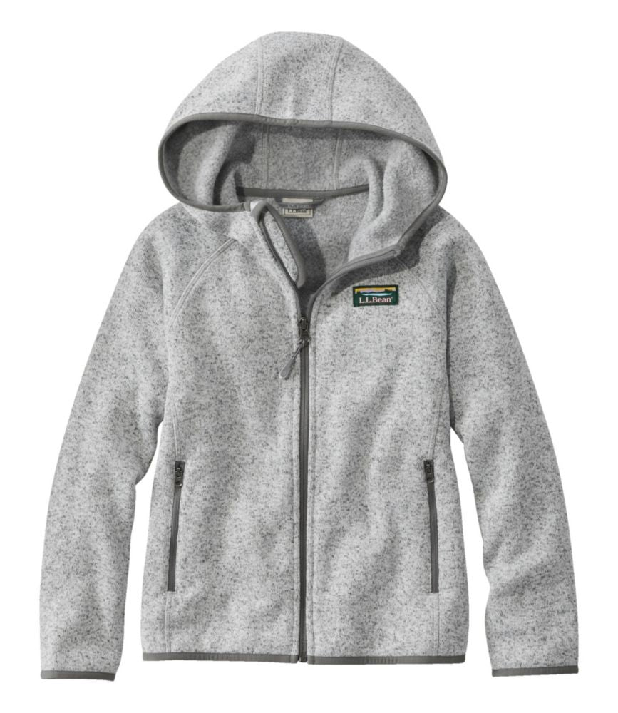 Everyday Outdoor Kids L.L.Bean Sweater Fleece, Hooded for Everyday Wear Layering Travel and Outdoor Activities