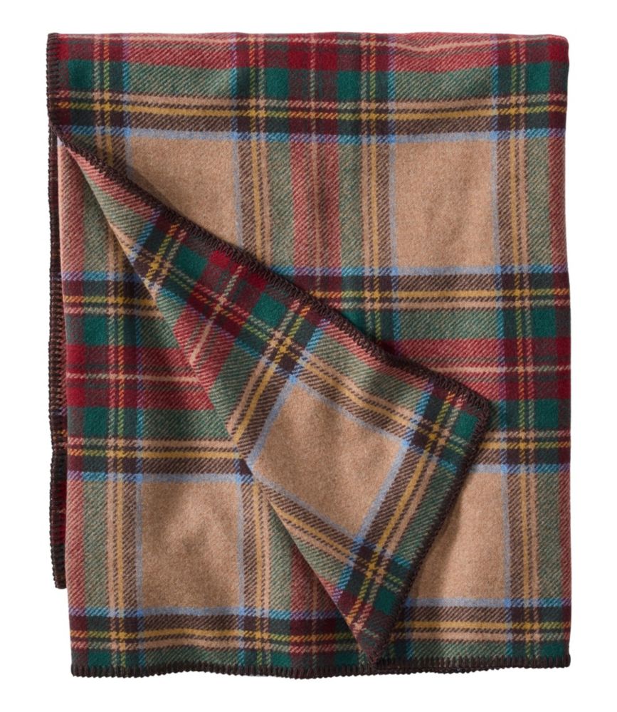 Everyday Outdoor Washable Wool Blanket, Plaid for Bedroom Entryway and Everyday Home Comfort