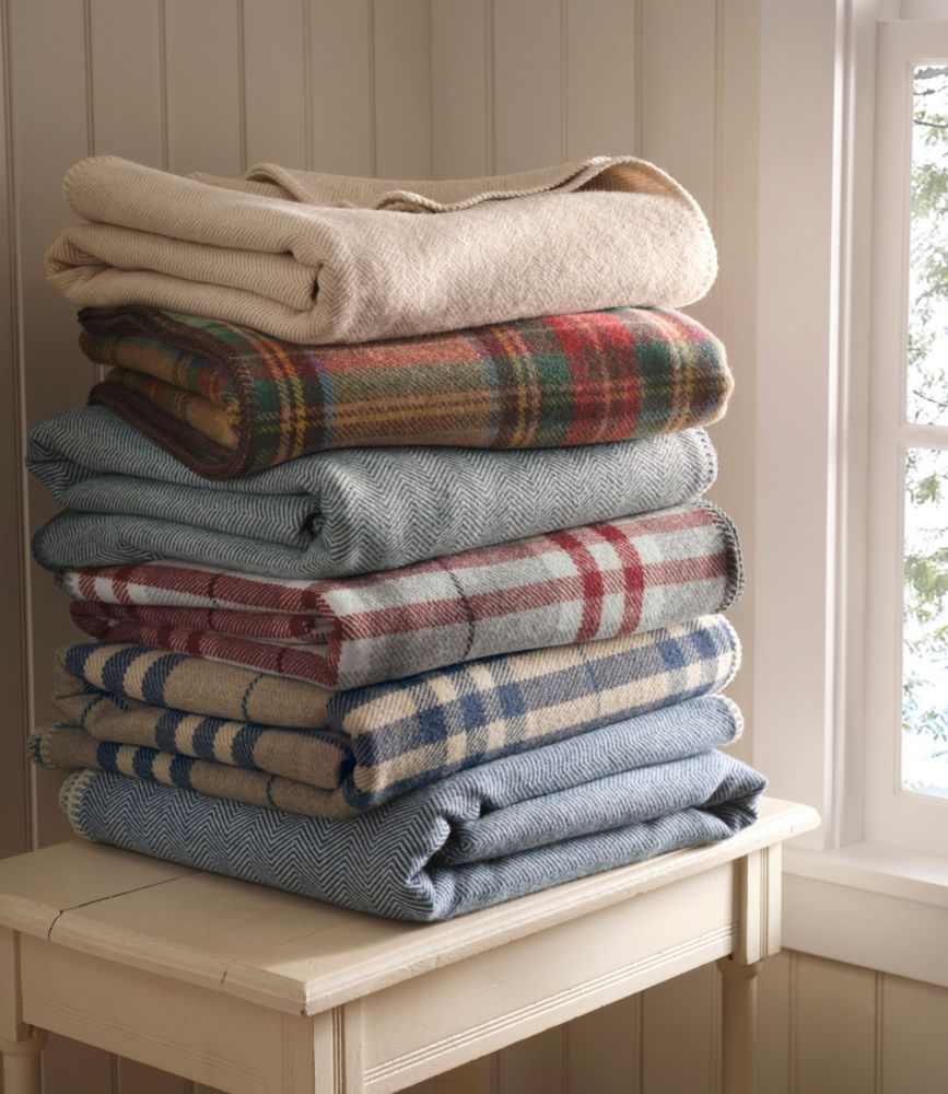Washable Wool Blanket, Plaid
