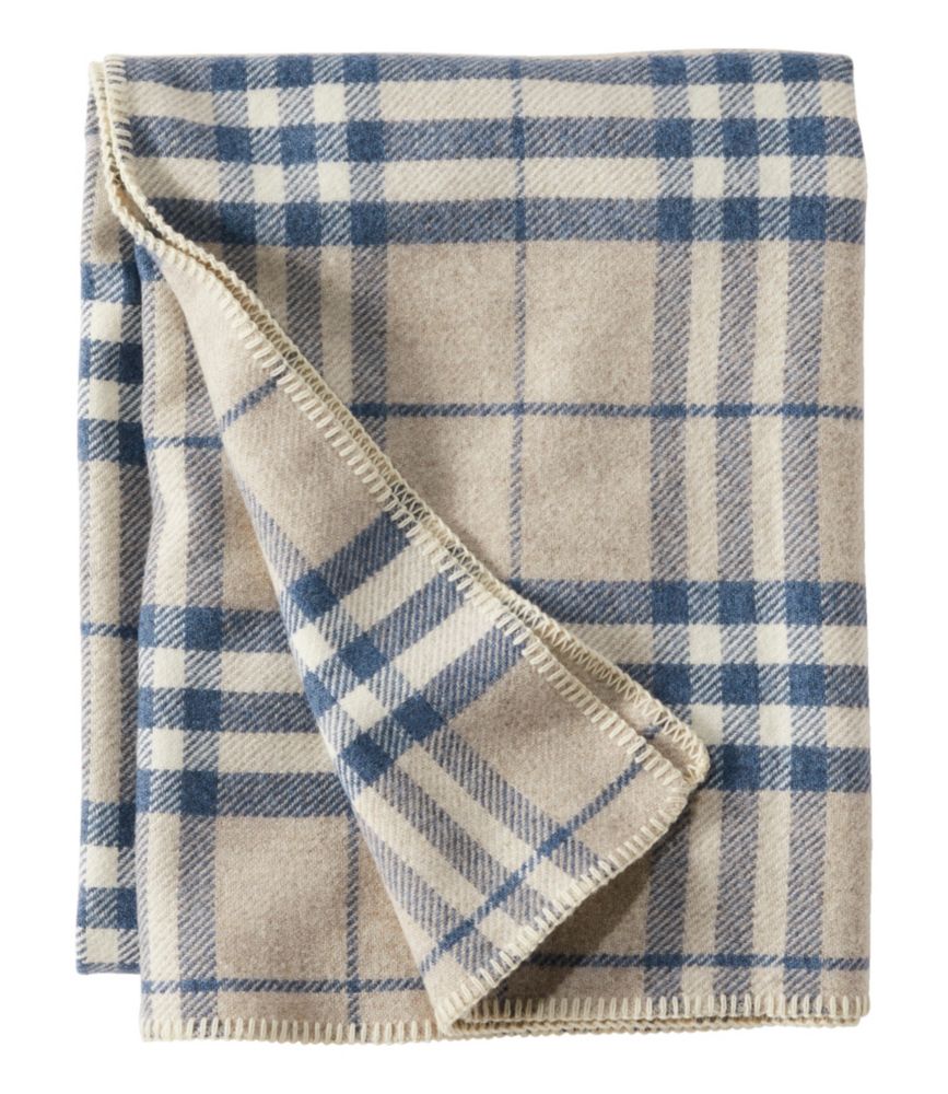 Everyday Outdoor Washable Wool Blanket, Plaid for Bedroom Entryway and Everyday Home Comfort