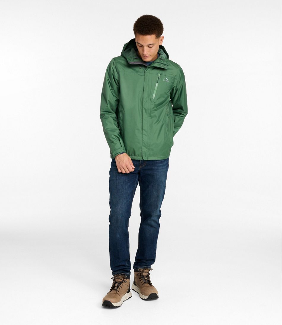 Men's Trail Model Rain Jacket, Fleece-Lined
