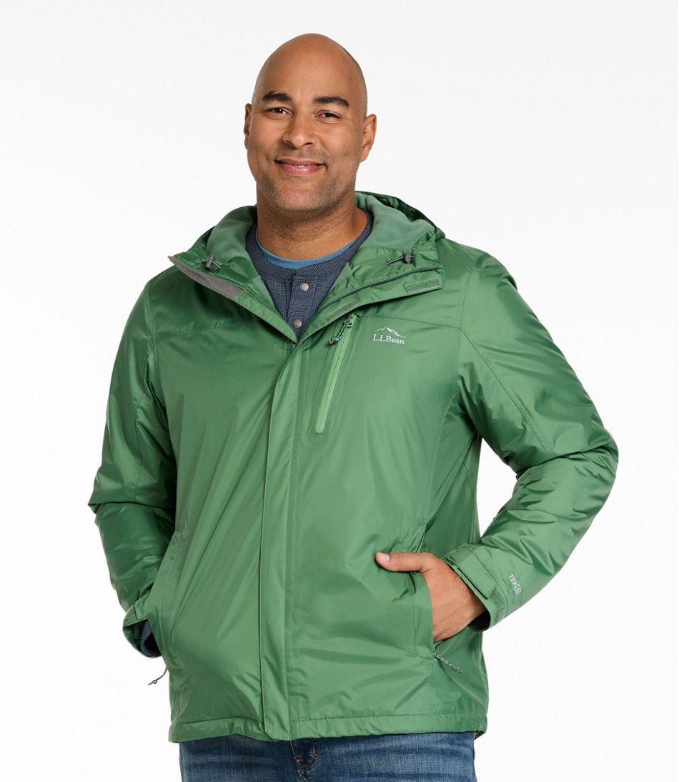Men's Trail Model Rain Jacket, Fleece-Lined