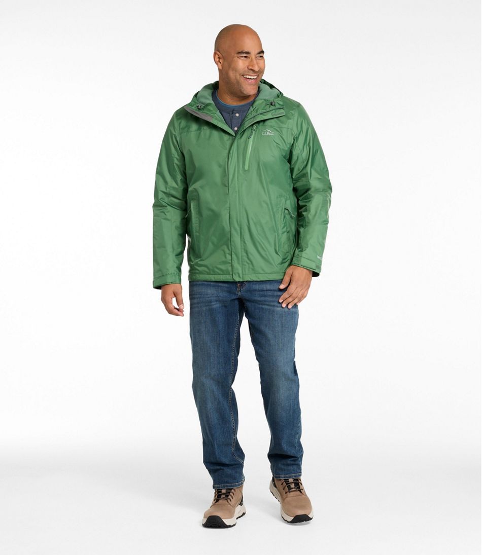 Men's Trail Model Rain Jacket, Fleece-Lined