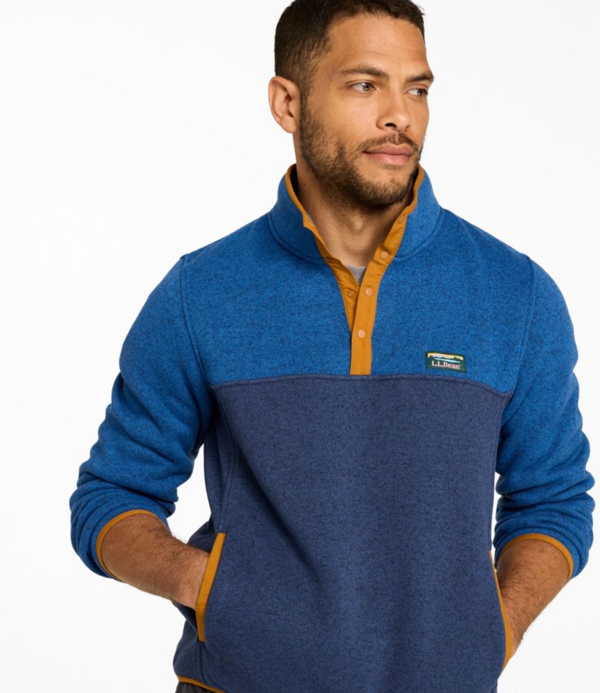 Men's L.L.Bean Sweater Fleece Pullover, Colorblock