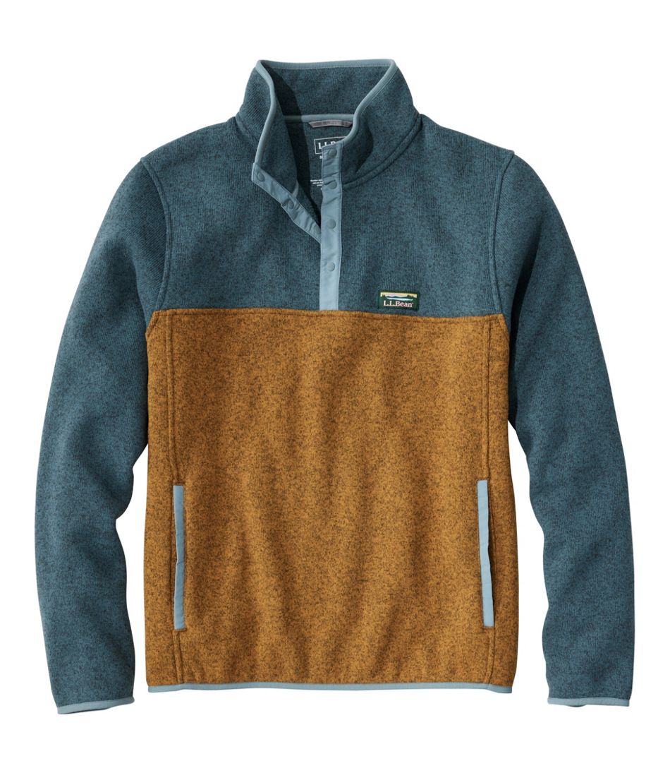 Men's L.L.Bean Sweater Fleece Pullover, Colorblock