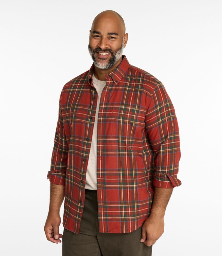 Men's Scotch Plaid Flannel Shirt, Slim Fit