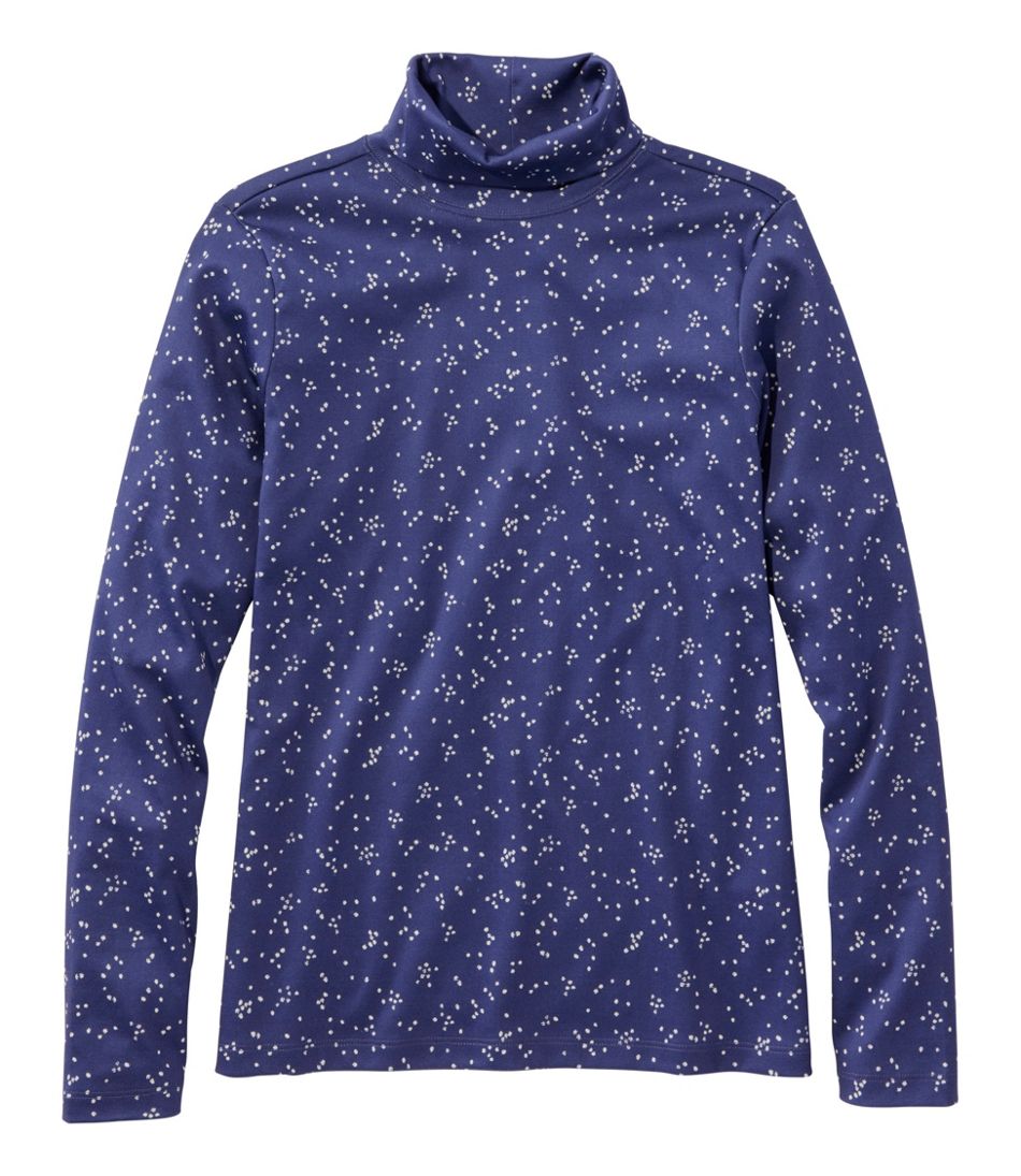 Women's Pima Cotton Turtleneck, Long-Sleeve Print