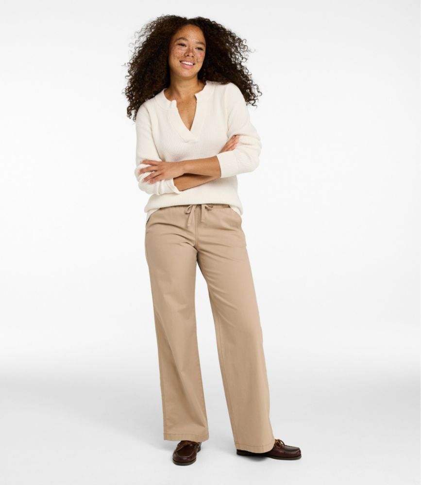 Lakewashed Pull-on Chinos, Mid-Rise Wide-Leg