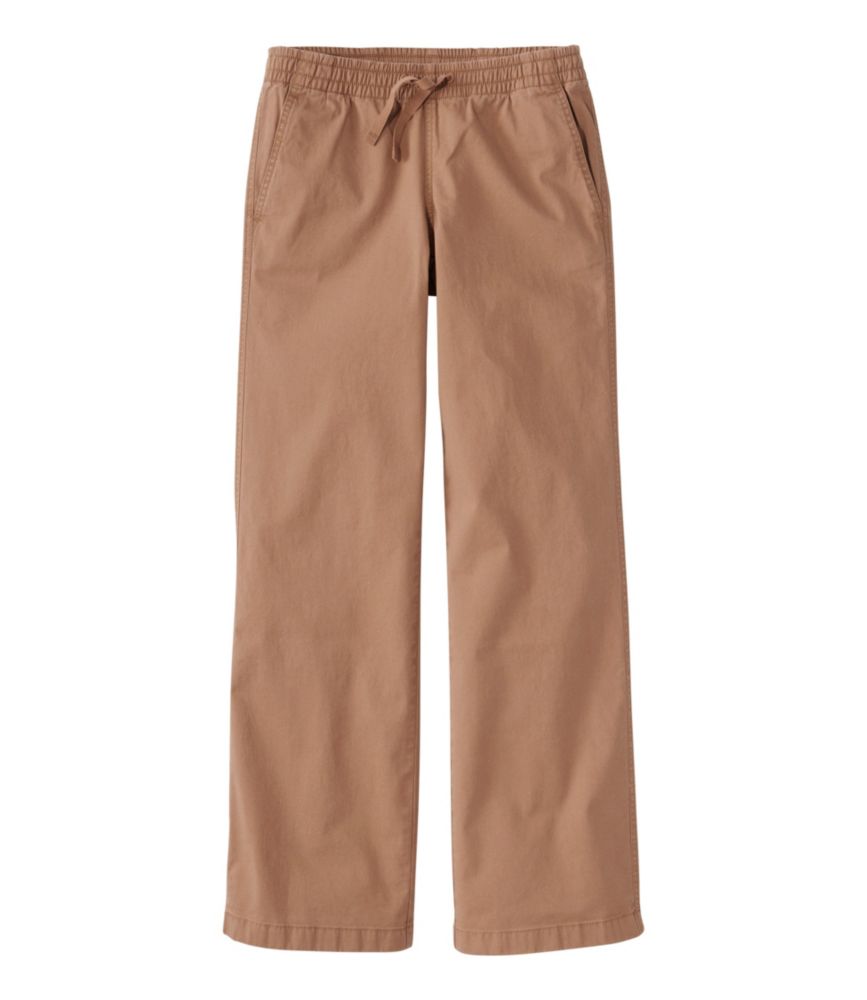 Everyday Outdoor Lakewashed Pull-on Chinos, Mid-Rise Wide-Leg for Everyday Wear Layering Travel and Outdoor Activities