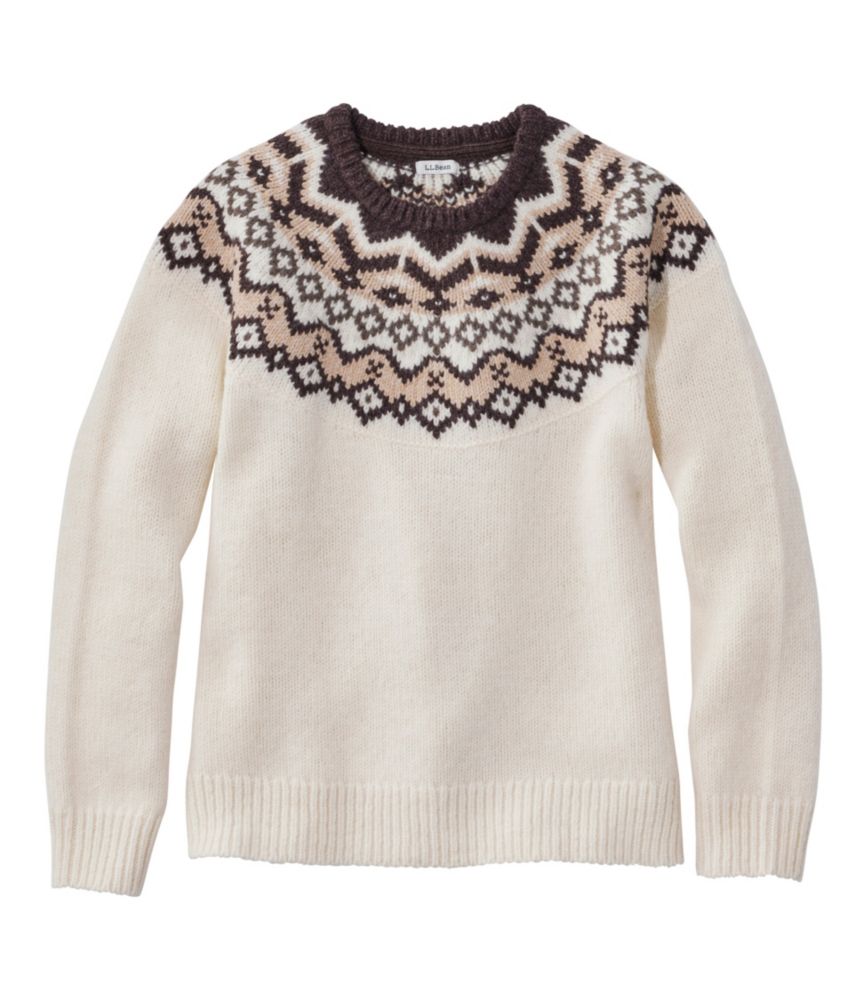 Women's Bean's Classic Ragg Wool Sweater, Crewneck Fair Isle