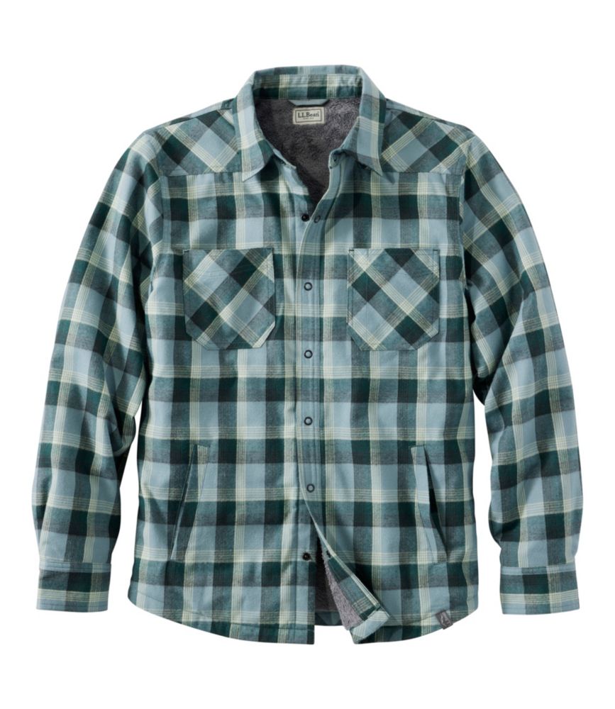 Men's Katahdin Performance Flannel Shirt-Jacket, Hi-Pile Fleece-Lined Plaid