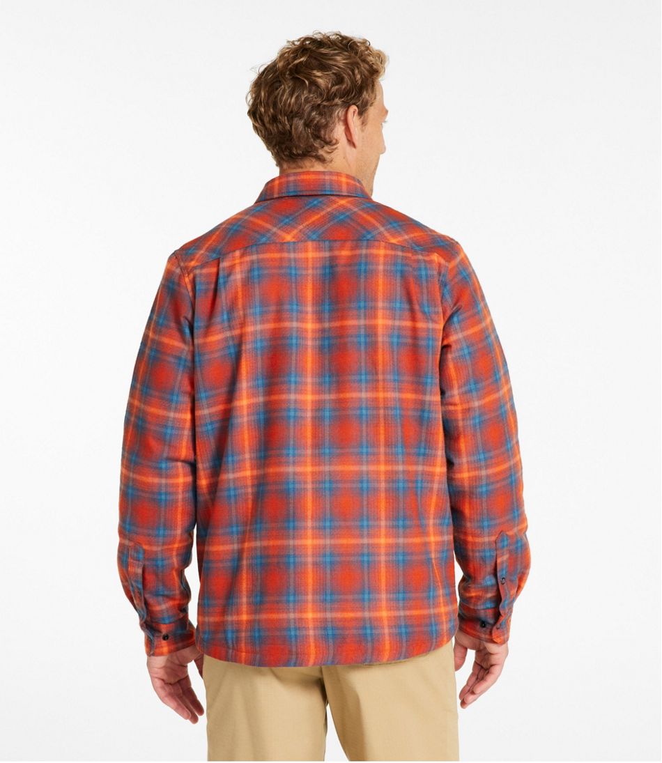 Men's Katahdin Performance Flannel Shirt-Jacket, Hi-Pile Fleece-Lined Plaid