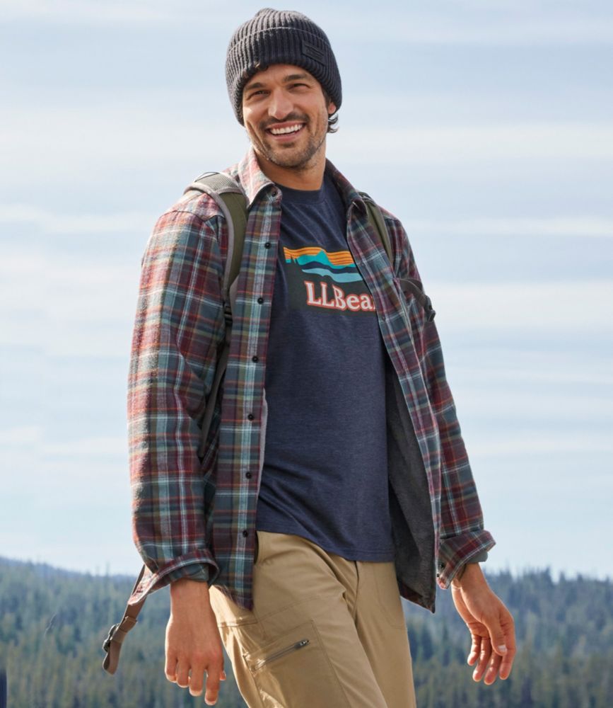 Men's Katahdin Performance Flannel Shirt-Jacket, Hi-Pile Fleece-Lined Plaid