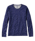 Women's Pima Cotton Tee, Long-Sleeve Crewneck Print