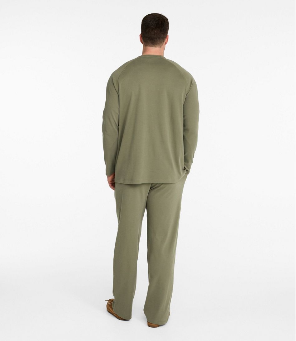 Men's Bean's Cotton Knit Pajamas, Henley PJ Set