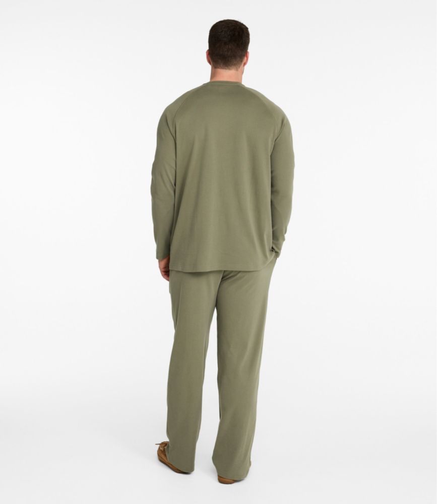 Men's Bean's Cotton Knit Pajamas, Henley PJ Set