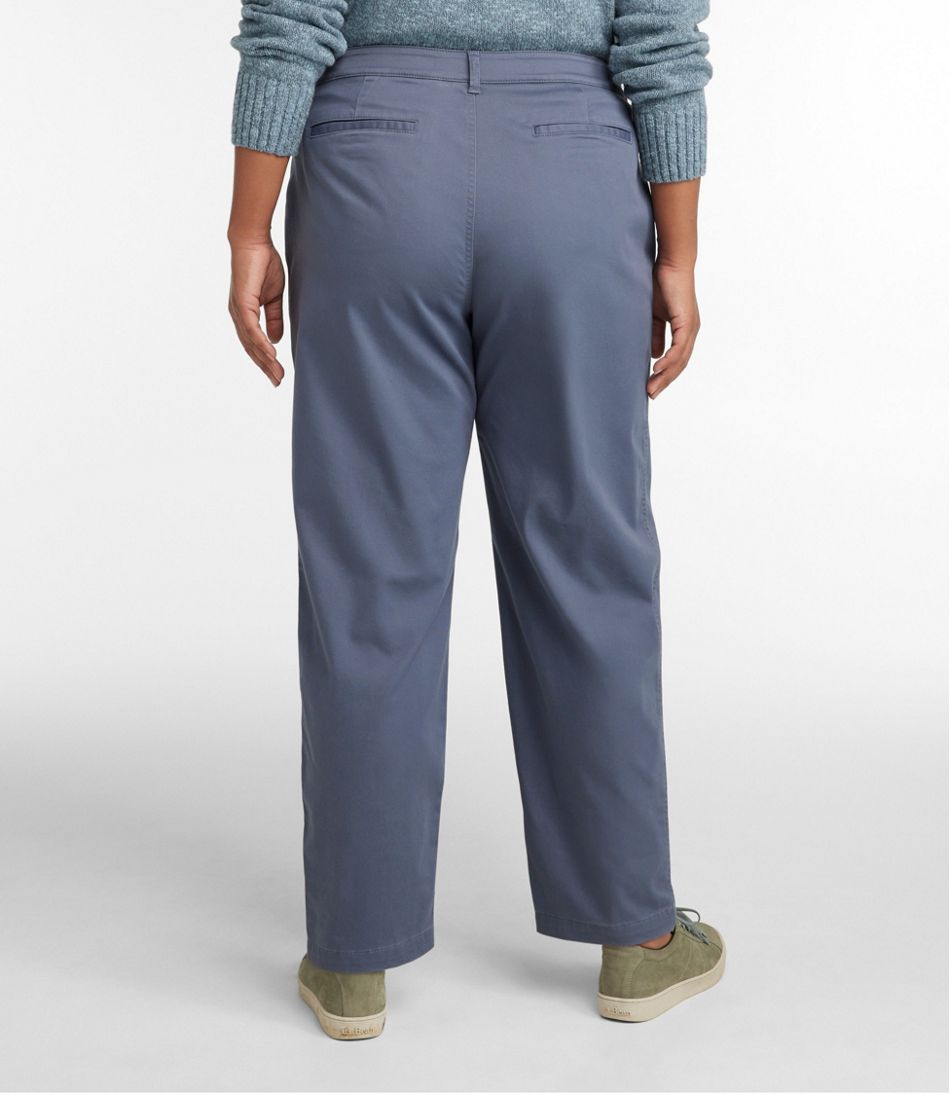 Women's Comfort Stretch Pants, Mid-Rise Straight-Leg Chino