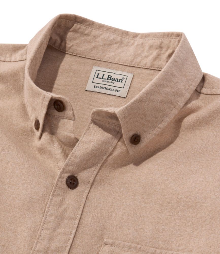 Men's Brushed Jaspé Twill Shirt, Traditional Untucked Fit