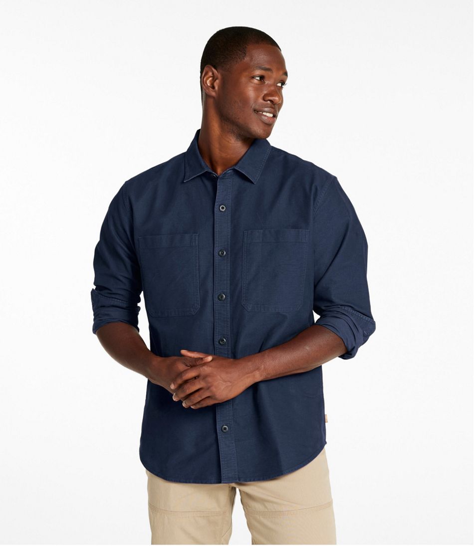 Men's Bean's Moleskin Shirt, Slightly Fitted Untucked Fit