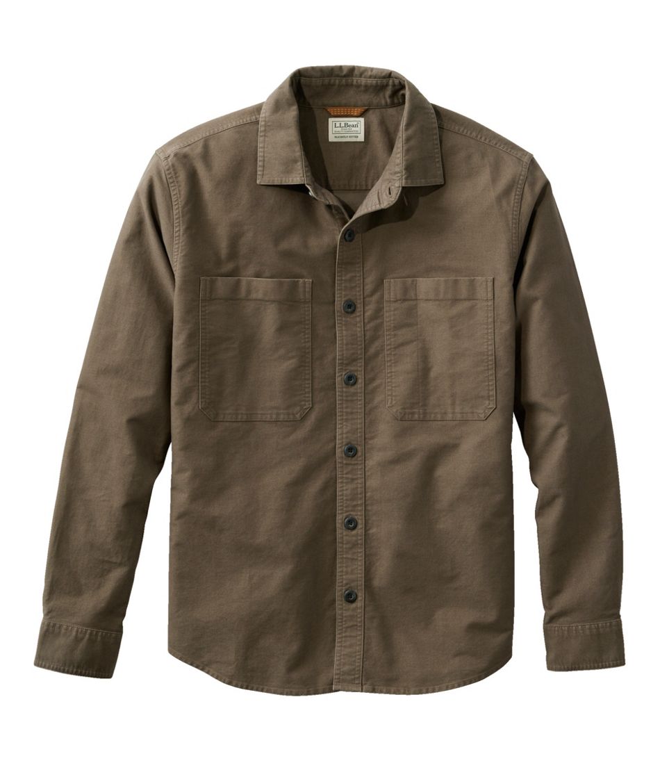Men's Bean's Moleskin Shirt, Slightly Fitted Untucked Fit