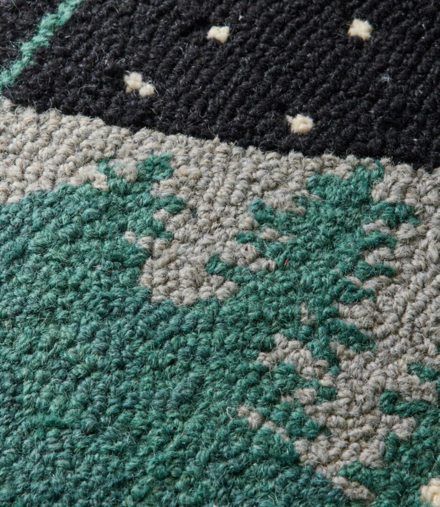 Wool Hooked Novelty Rug, Winter Woods
