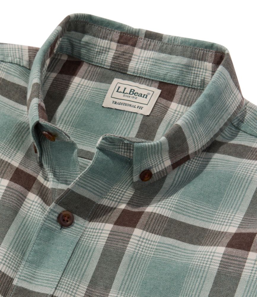 Men's Brushed Jaspé Twill Shirt, Plaid, Traditional Untucked Fit