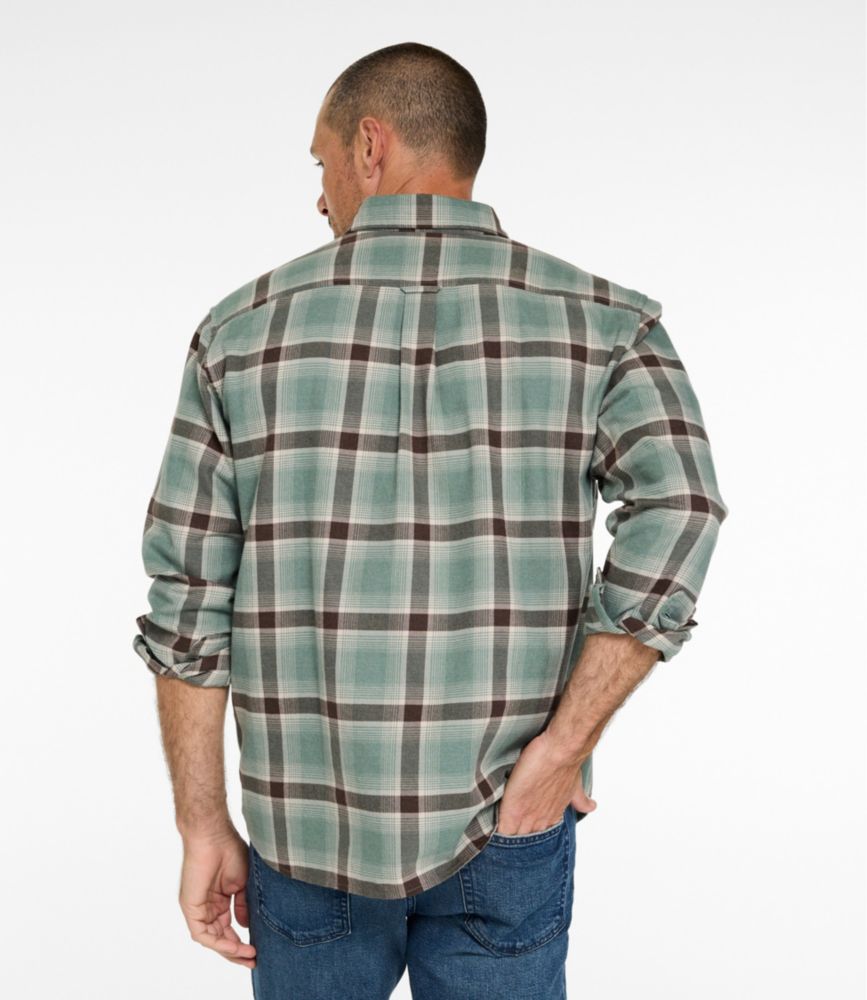 Men's Brushed Jaspé Twill Shirt, Plaid, Traditional Untucked Fit