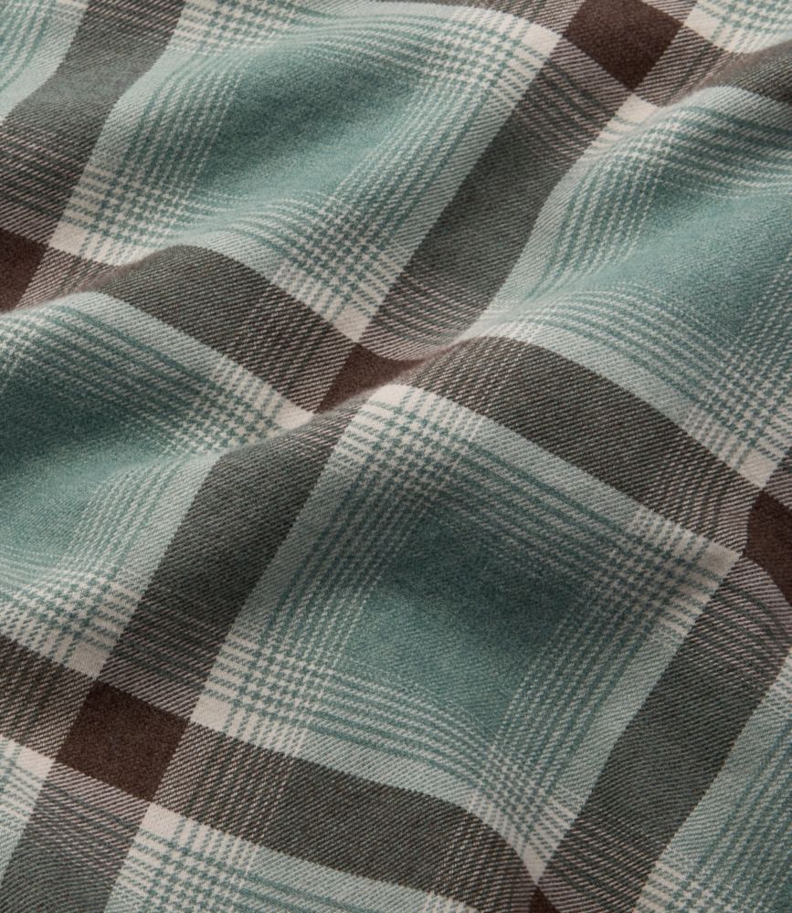 Men's Brushed Jaspé Twill Shirt, Plaid, Traditional Untucked Fit
