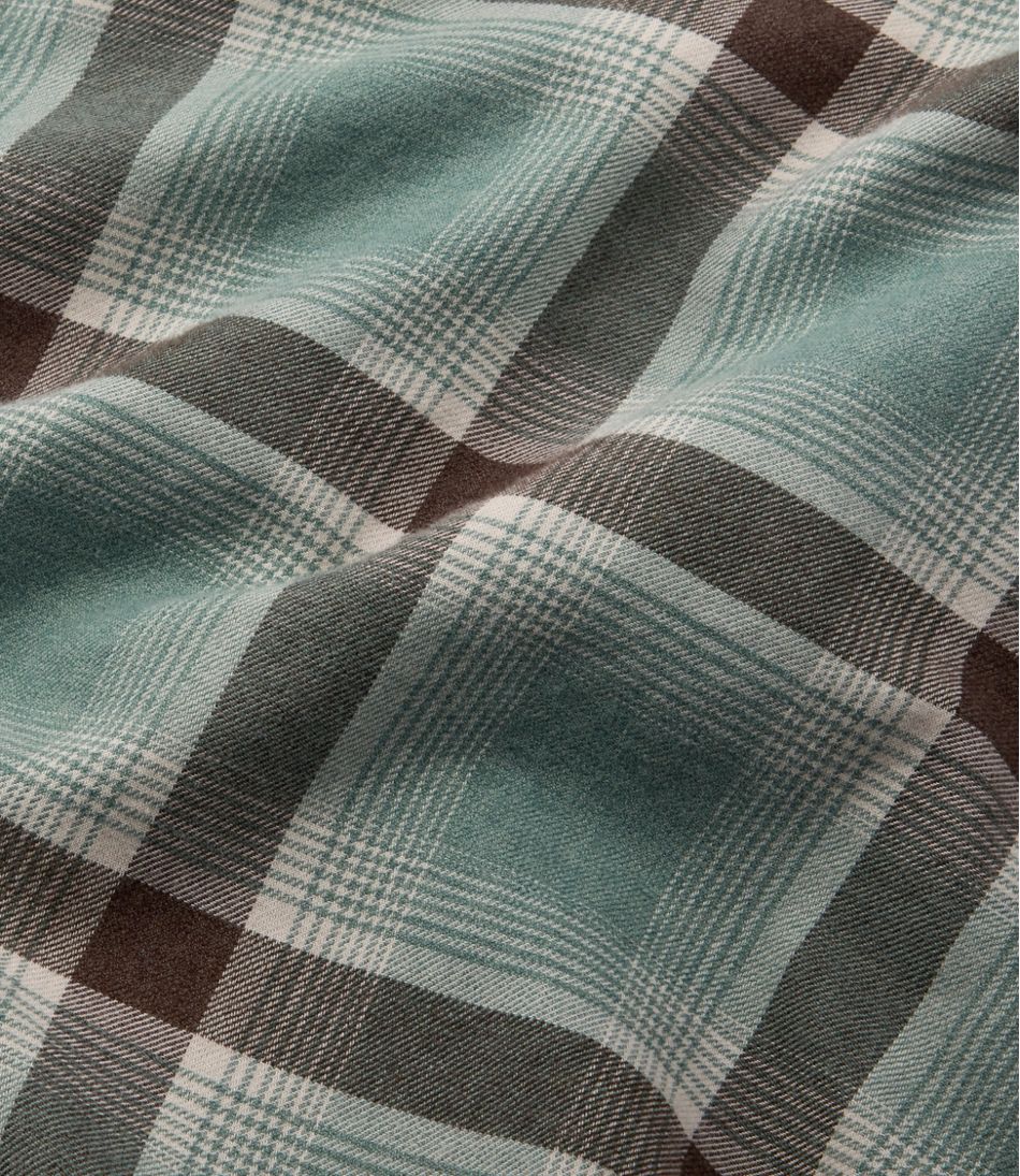 Men's Brushed Jaspé Twill Shirt, Plaid, Traditional Untucked Fit