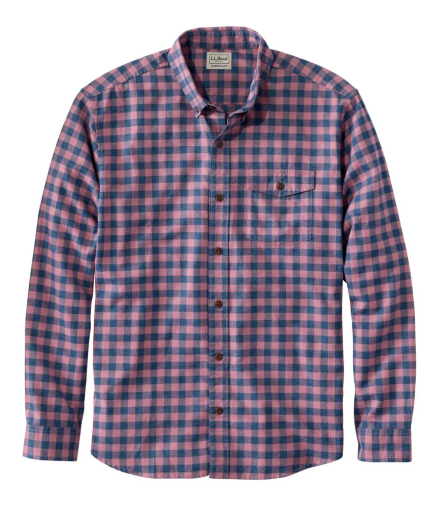 Home and Adventure Men s Brushed Jaspé Twill Shirt, Plaid, Traditional Untucked Fit for Everyday Wear Layering Travel and Outdoor Activities