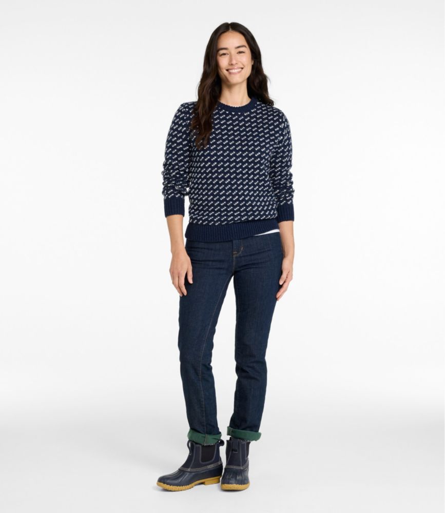 Women's True Shape Jeans, High-Rise Straight-Leg Fleece-Lined