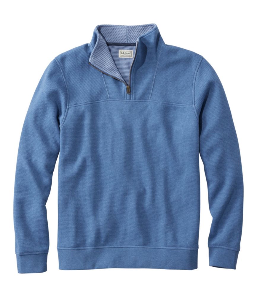 Daily Lifestyle Men s All Seasons Textured Sweats, Quarter-Zip for Everyday Wear Layering Travel and Outdoor Activities