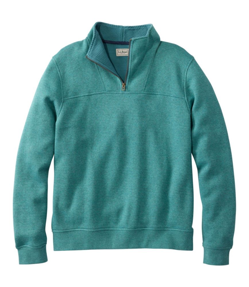 Daily Lifestyle Men s All Seasons Textured Sweats, Quarter-Zip for Everyday Wear Layering Travel and Outdoor Activities