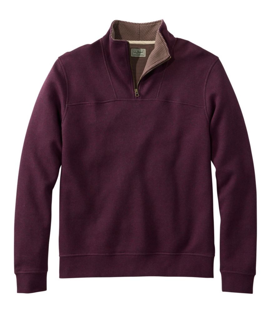 Daily Lifestyle Men s All Seasons Textured Sweats, Quarter-Zip for Everyday Wear Layering Travel and Outdoor Activities