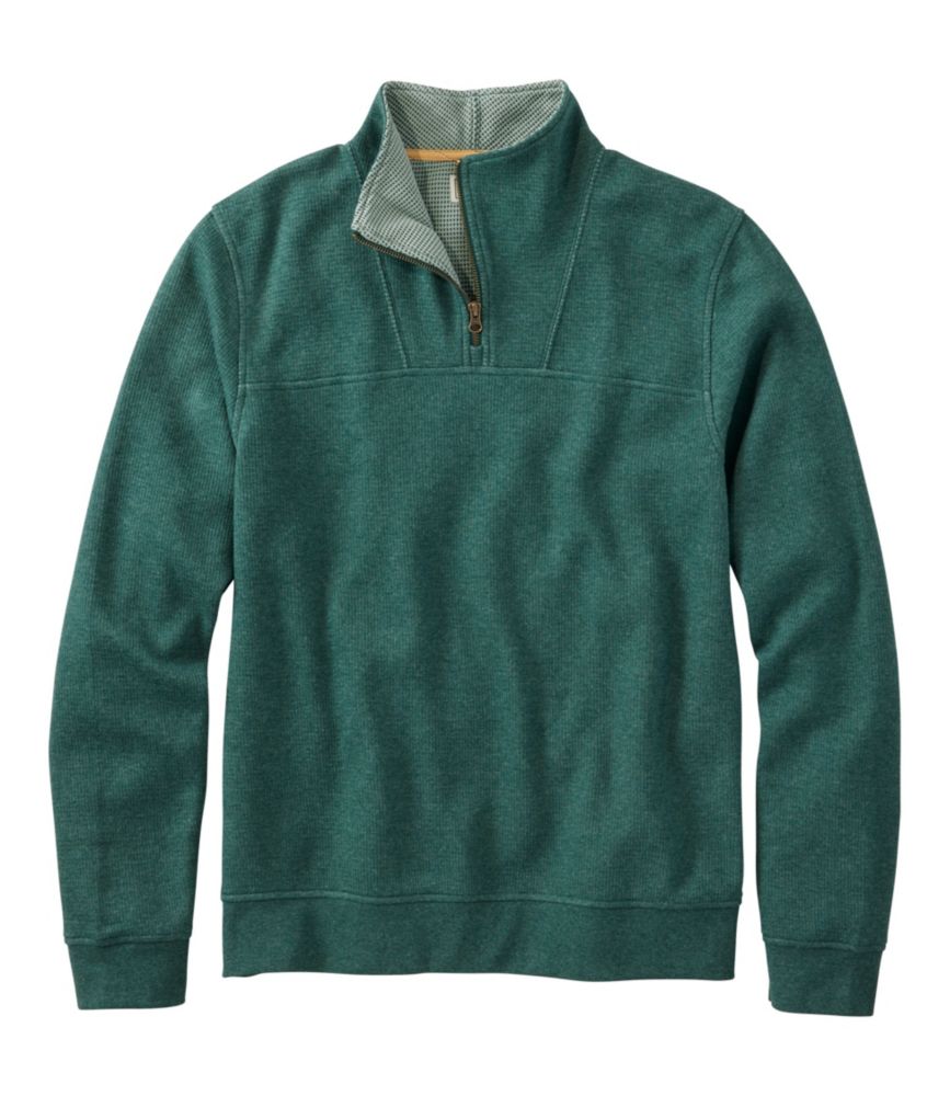 Daily Lifestyle Men s All Seasons Textured Sweats, Quarter-Zip for Everyday Wear Layering Travel and Outdoor Activities